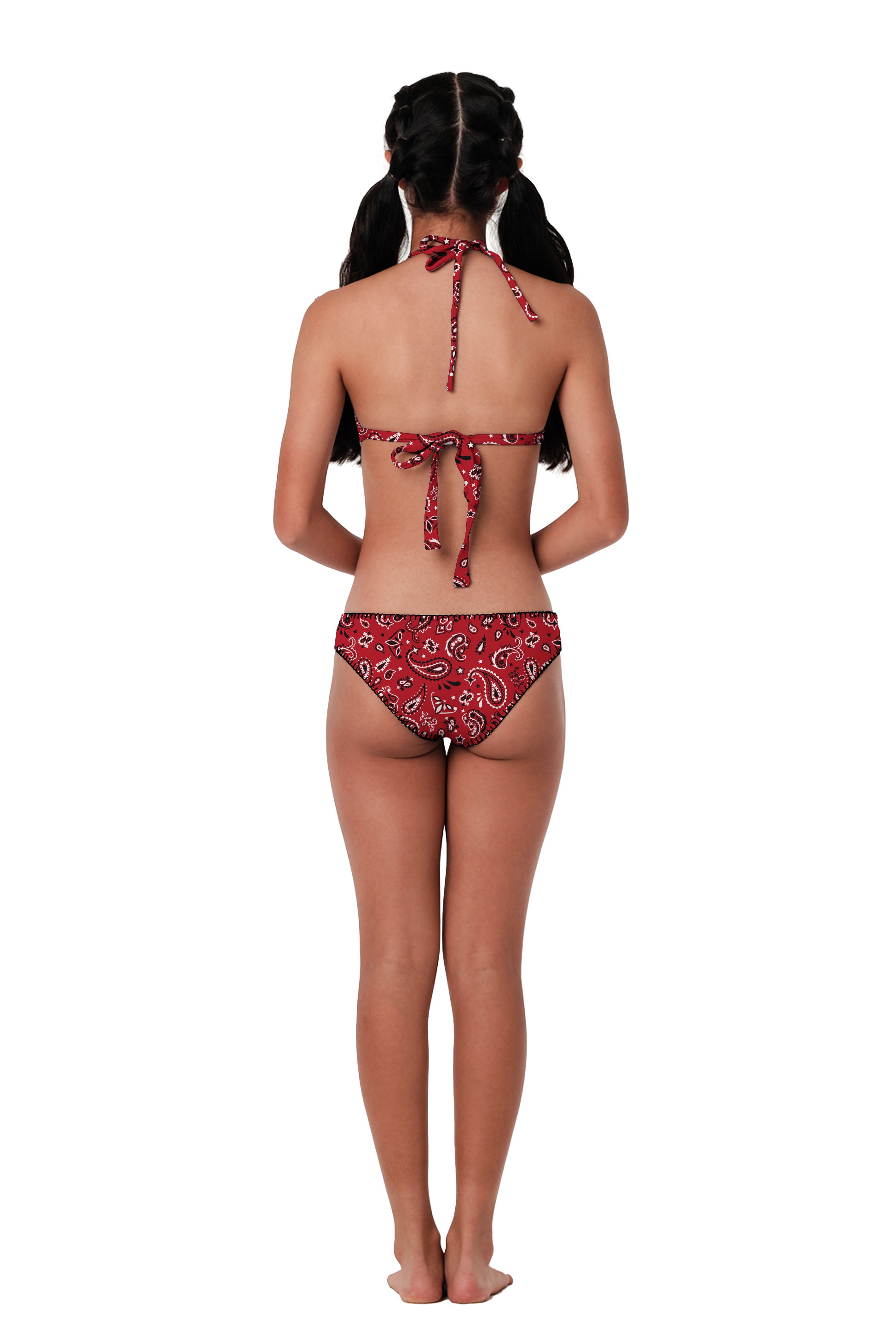 Try Angle - Bandana Red Bikini Set