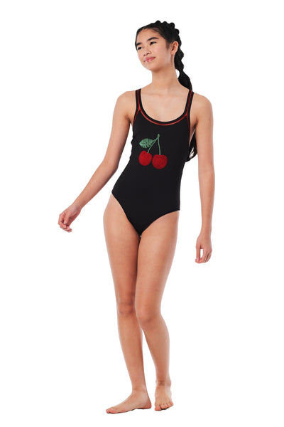 Crossed - Cherry Black One Piece (FINAL SALE) – Submarine Swim
