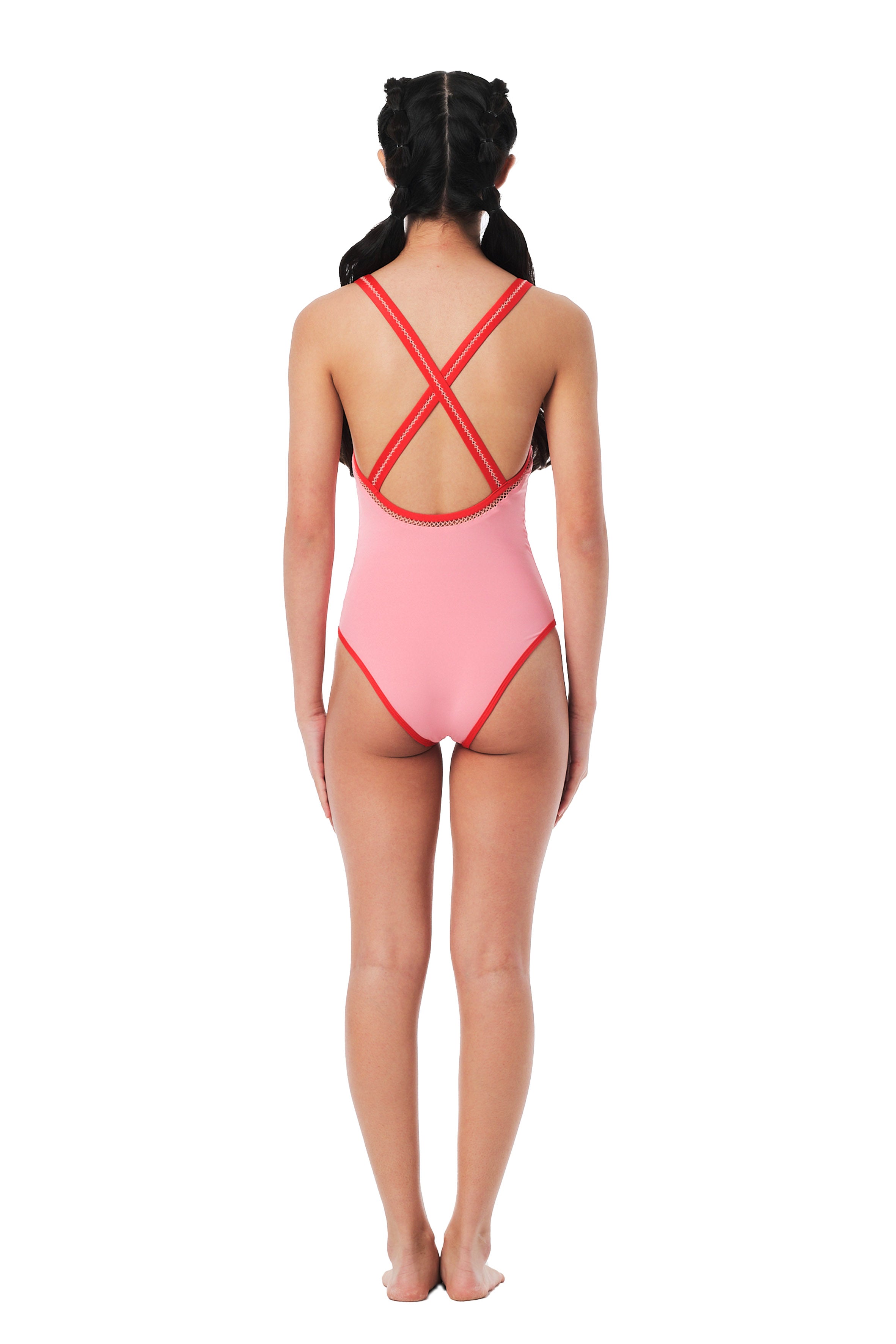 Crossed -  Cherry Blush One Piece