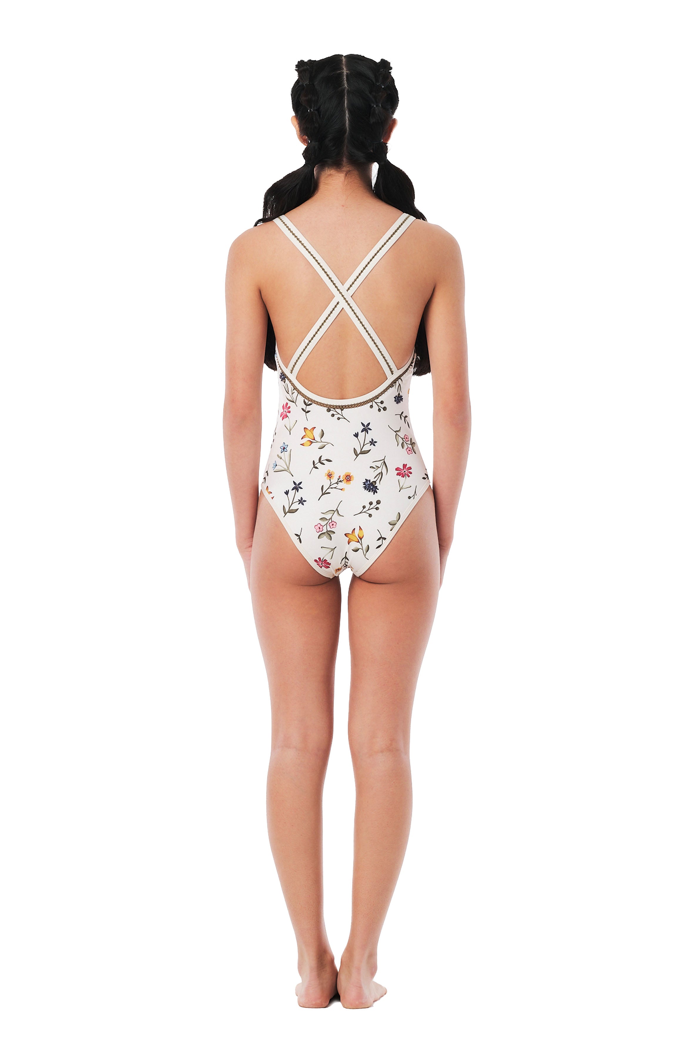 Crossed -  Just Flowers One Piece