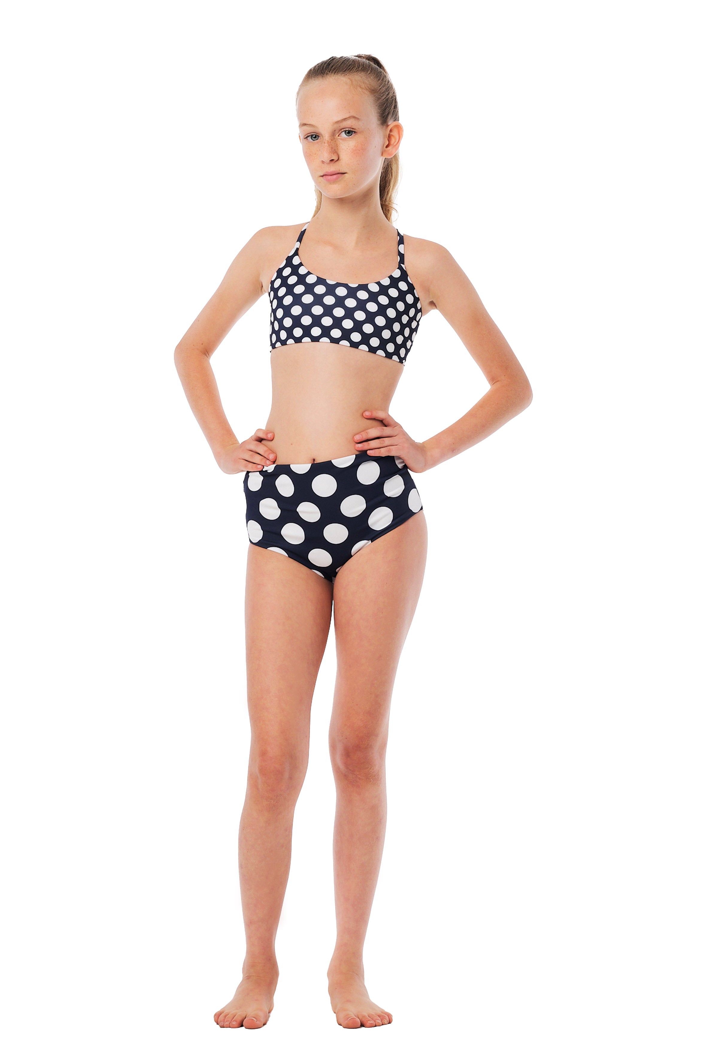 Highs and Lows - Navy Dots Bikini Set