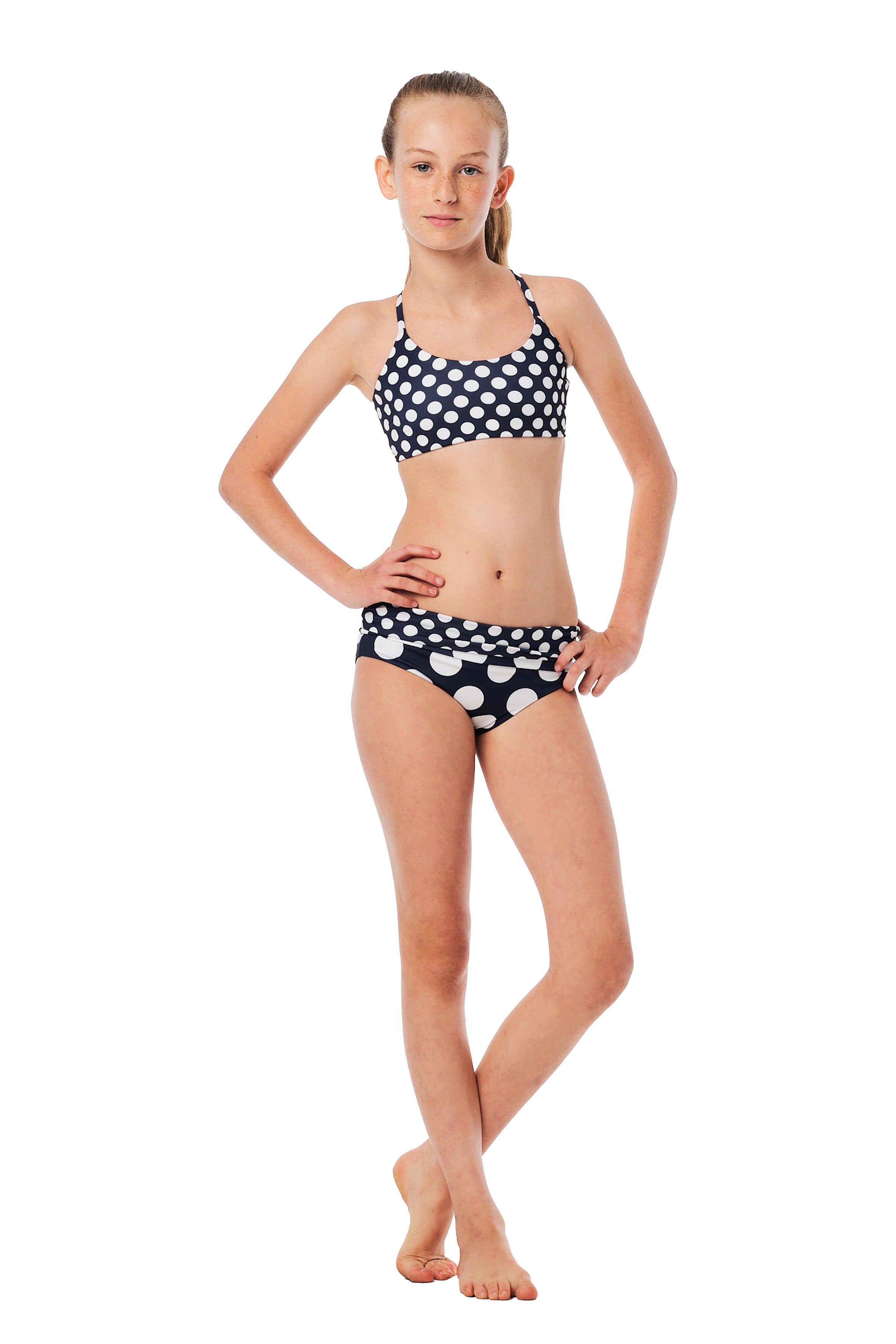Highs and Lows - Navy Dots Bikini Set