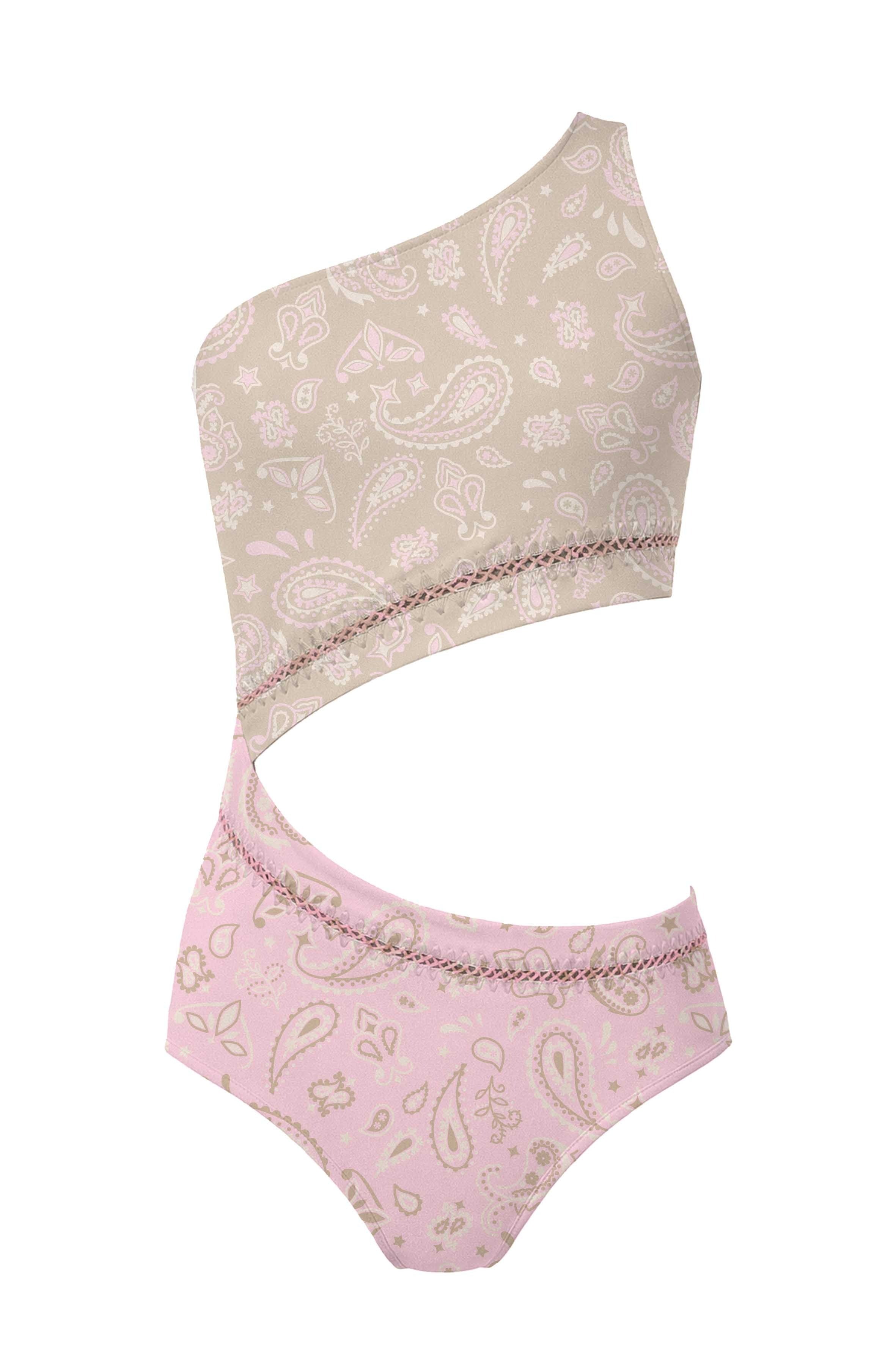 Details - Paisley Pink One Piece