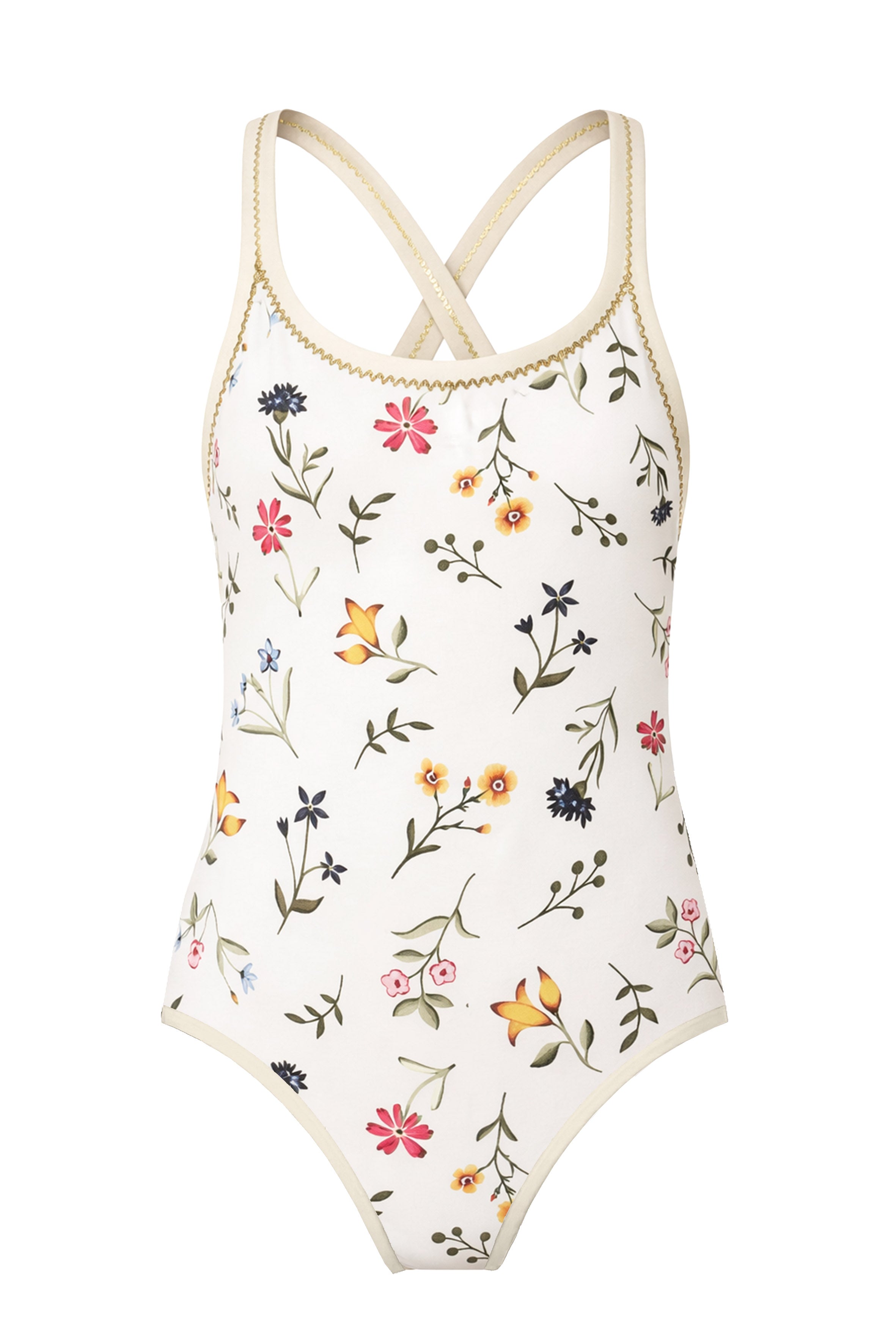Crossed -  Just Flowers One Piece