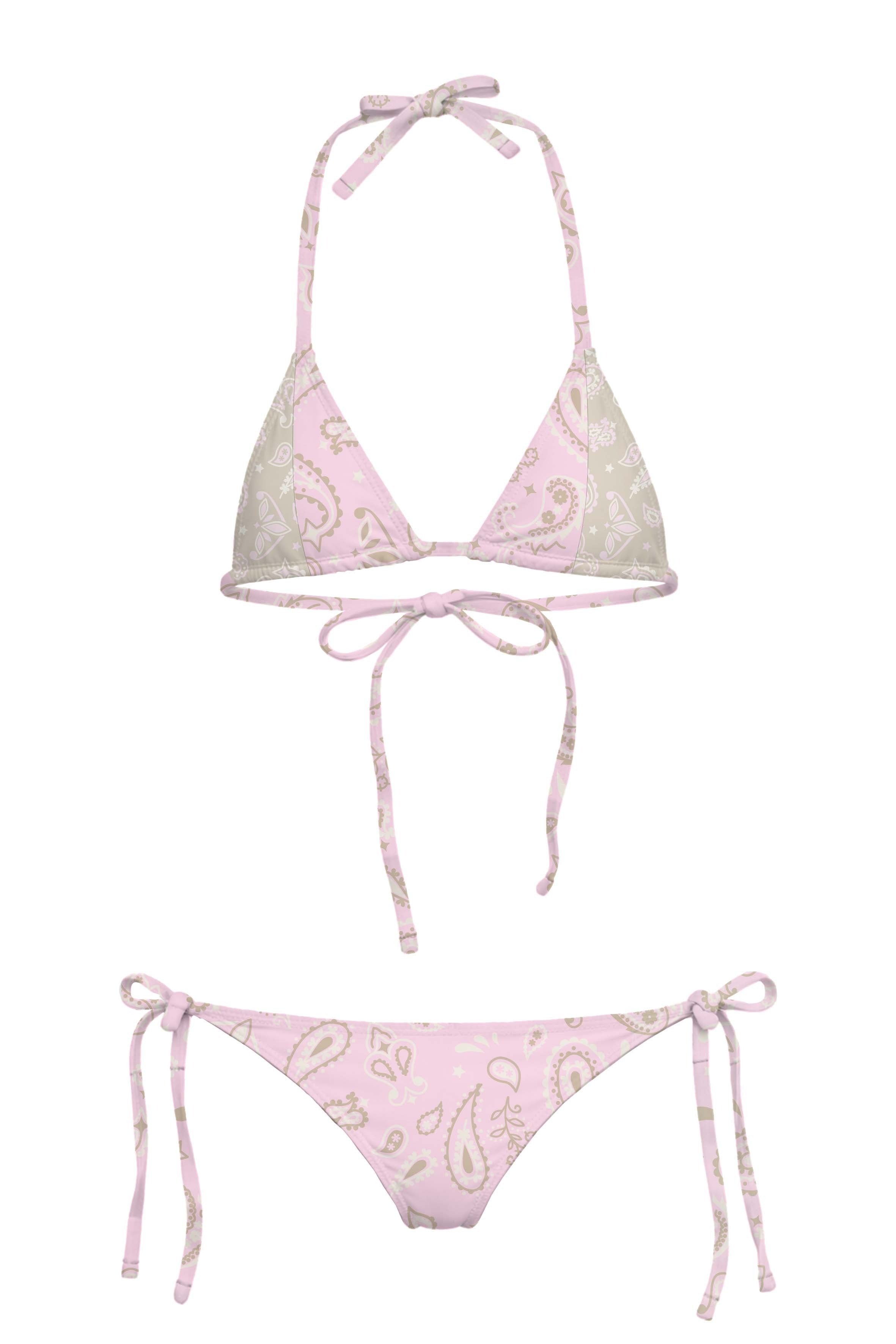 The String - Paisley Pink Bikini Set