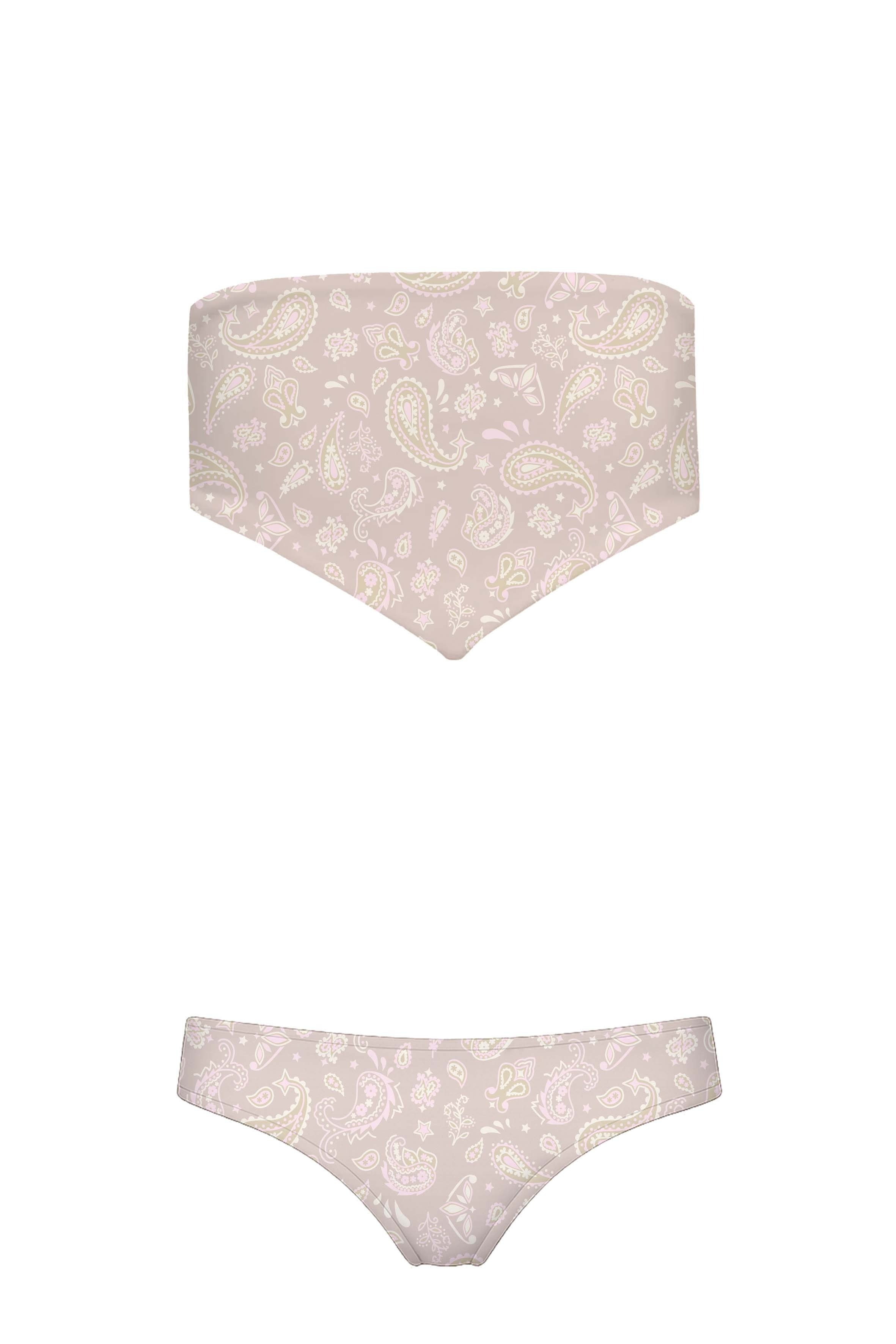 On Point - Paisley Beige Bikini Set