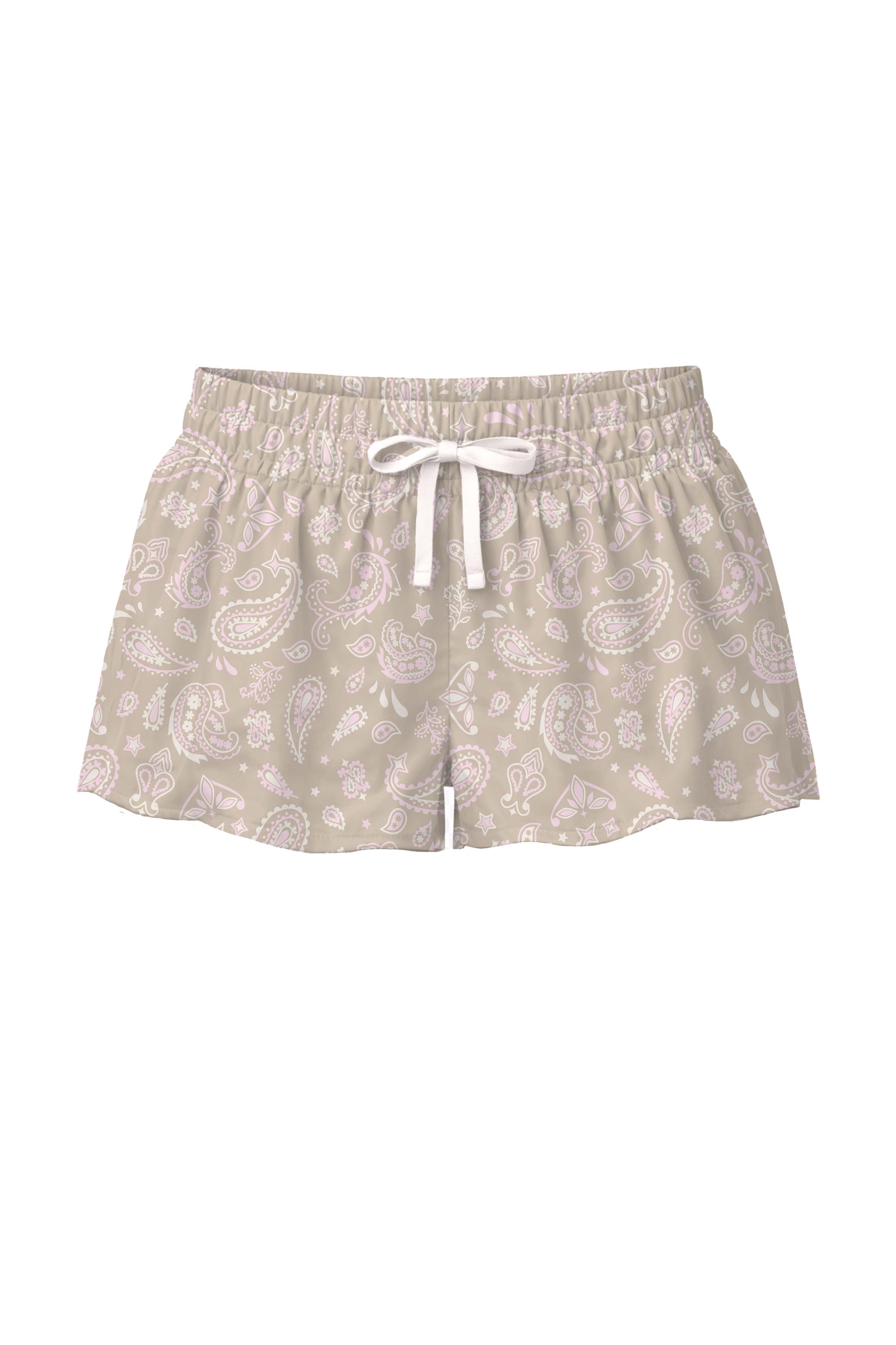 Short Version - Paisley Beige Cover Up