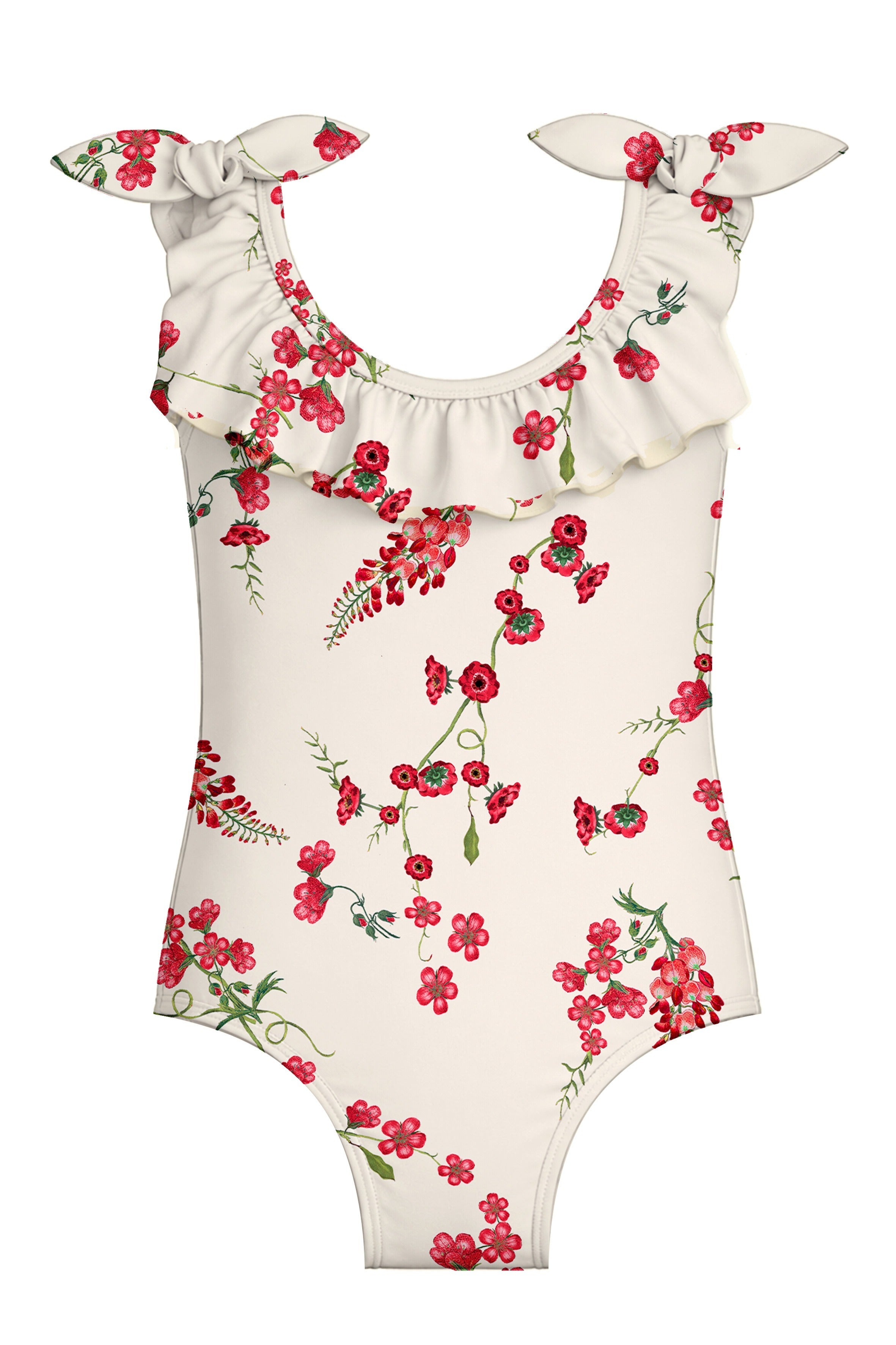 Bows - Fresia Red Baby One Piece