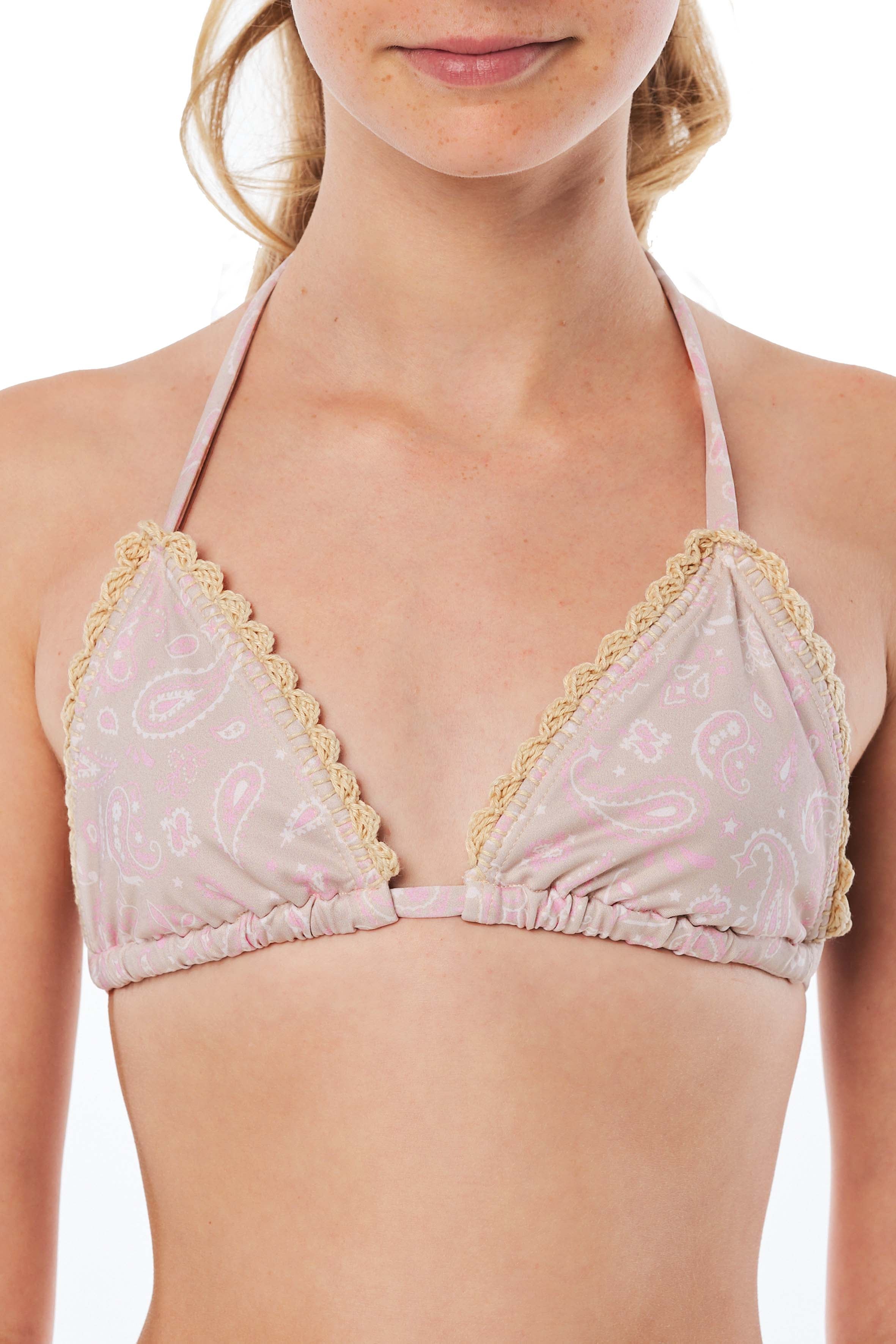 Crochet - Paisley Beige Bikini Set
